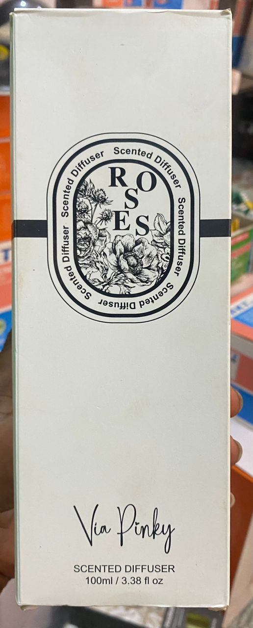 Via Pinky Roses Scented Diffuser 100ml-De-Discount Empire