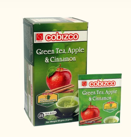 COBIZCO GREEN TEA APPLE AND CINNAMON