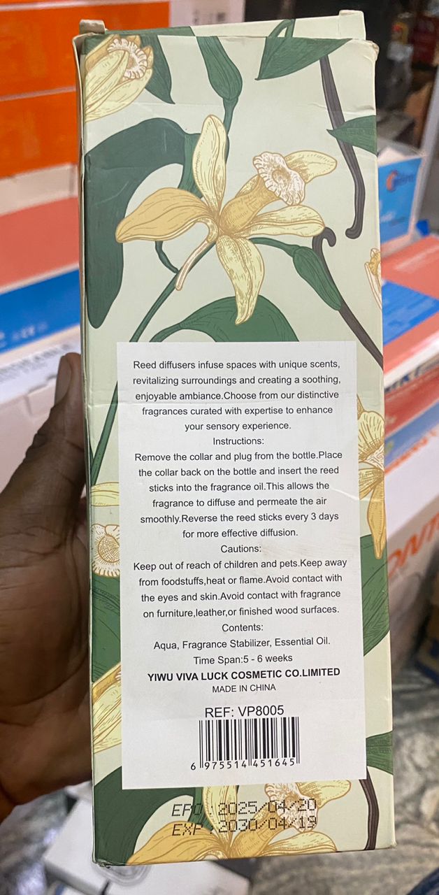 Via Pinky Vanilla Blossom Scented Diffuser 100ml